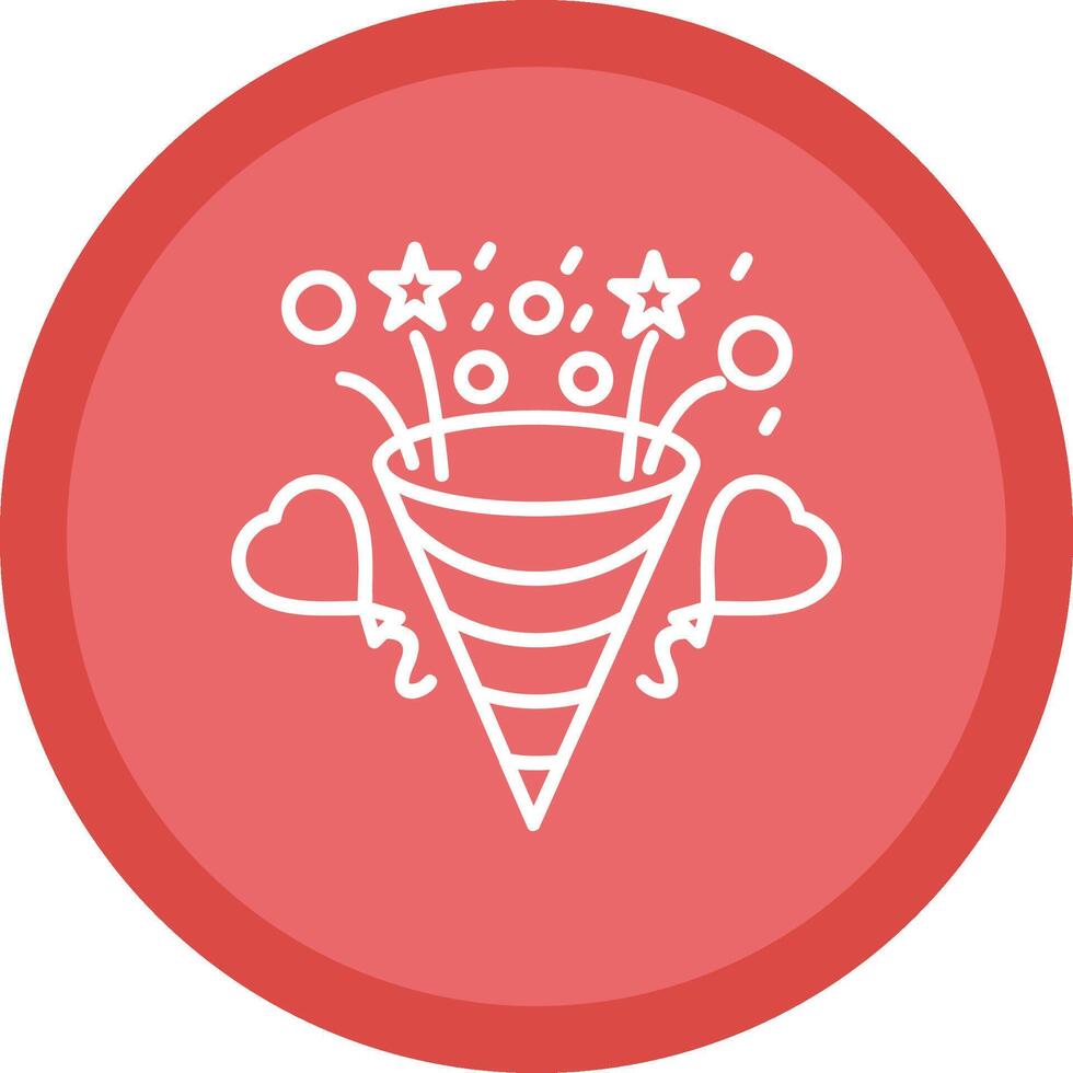 Confetti Line Multi Circle Icon vector
