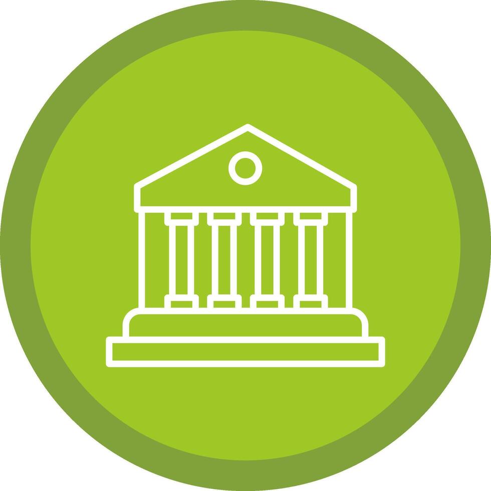 Bank Line Multi Circle Icon vector