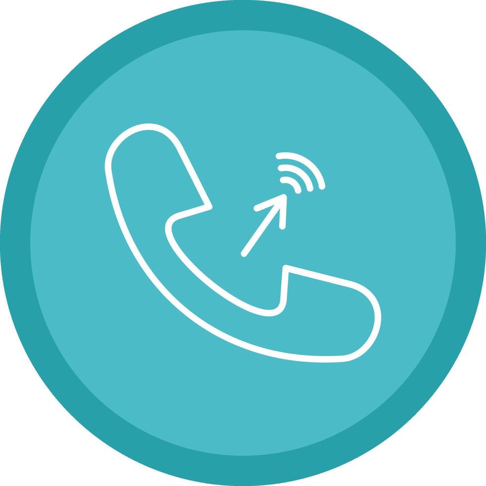 Phone Call Line Multi Circle Icon vector