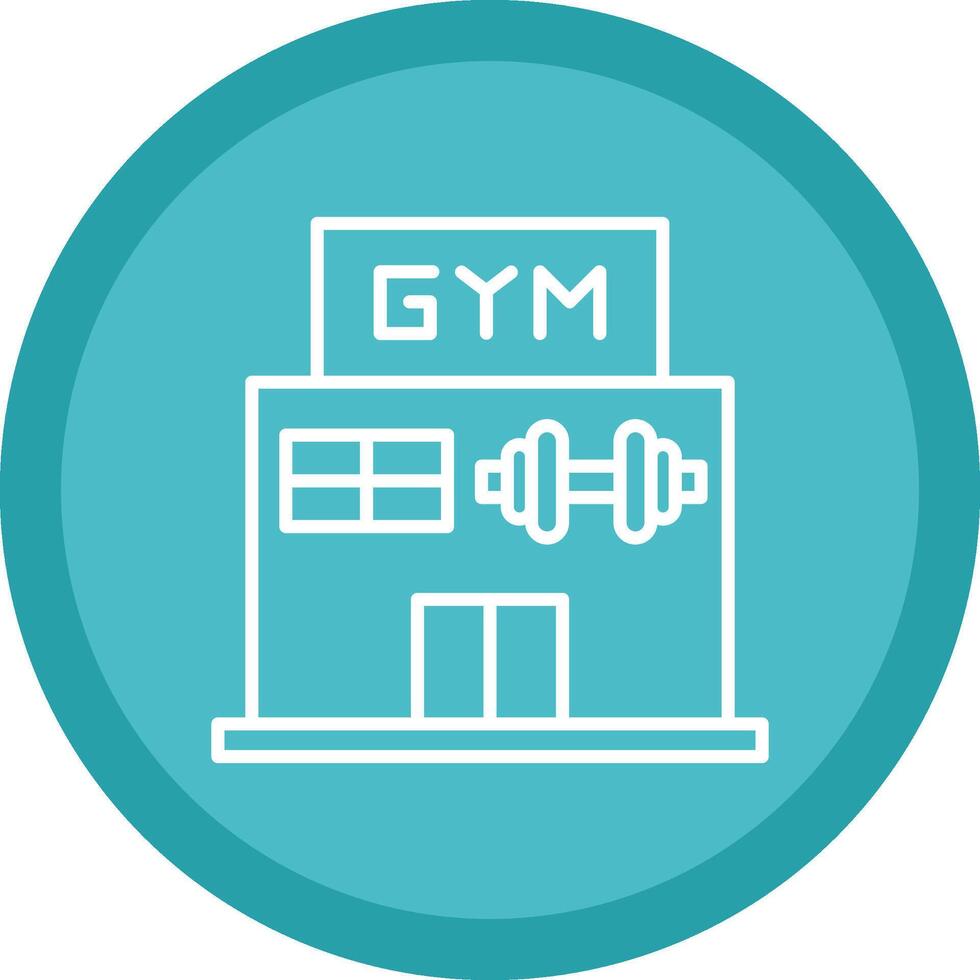 Gym Line Multi Circle Icon vector