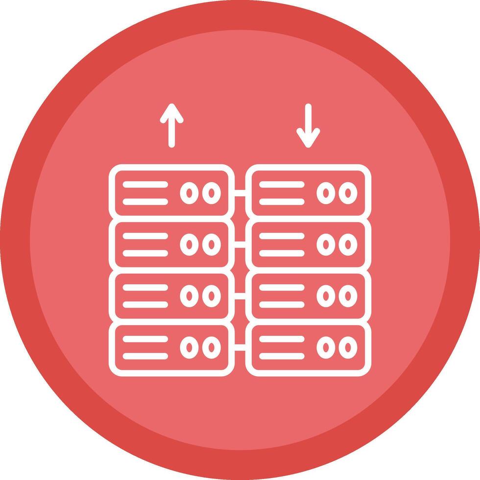 Data Center Line Multi Circle Icon vector