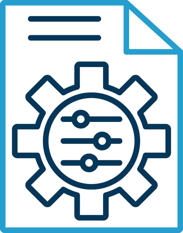 Control Line Blue Two Color Icon vector