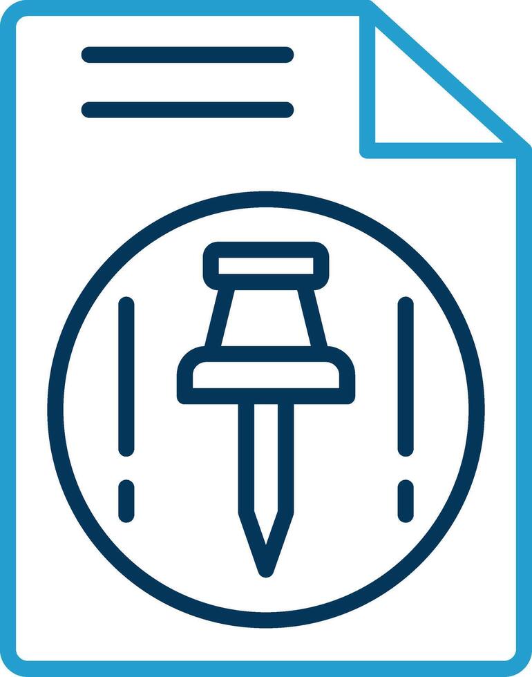 Push Line Blue Two Color Icon vector