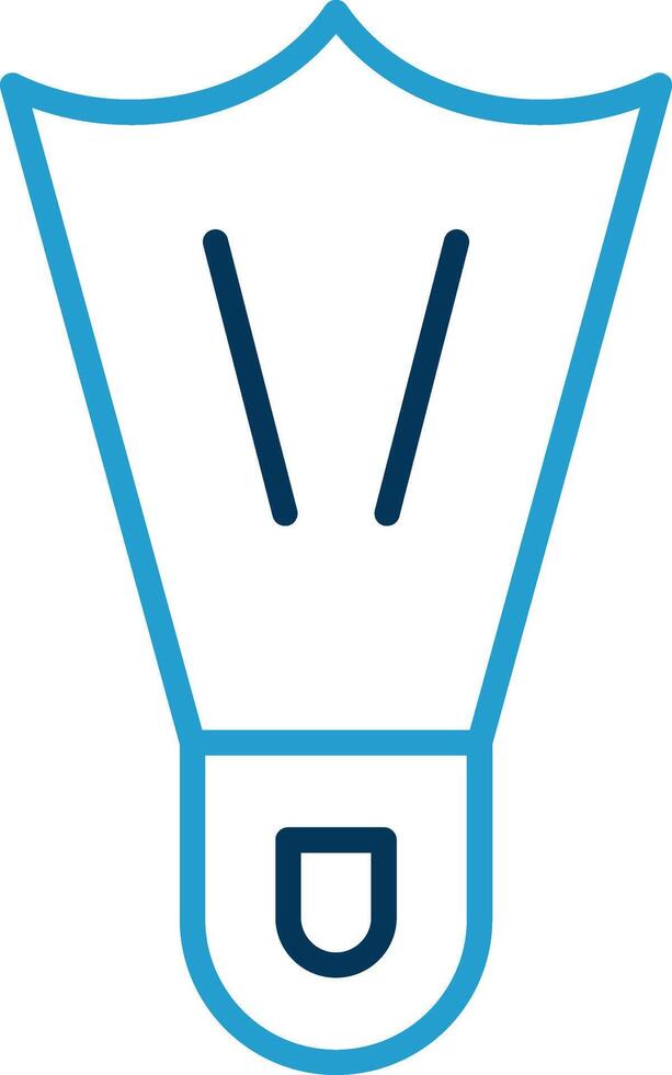 Flippers Line Blue Two Color Icon vector