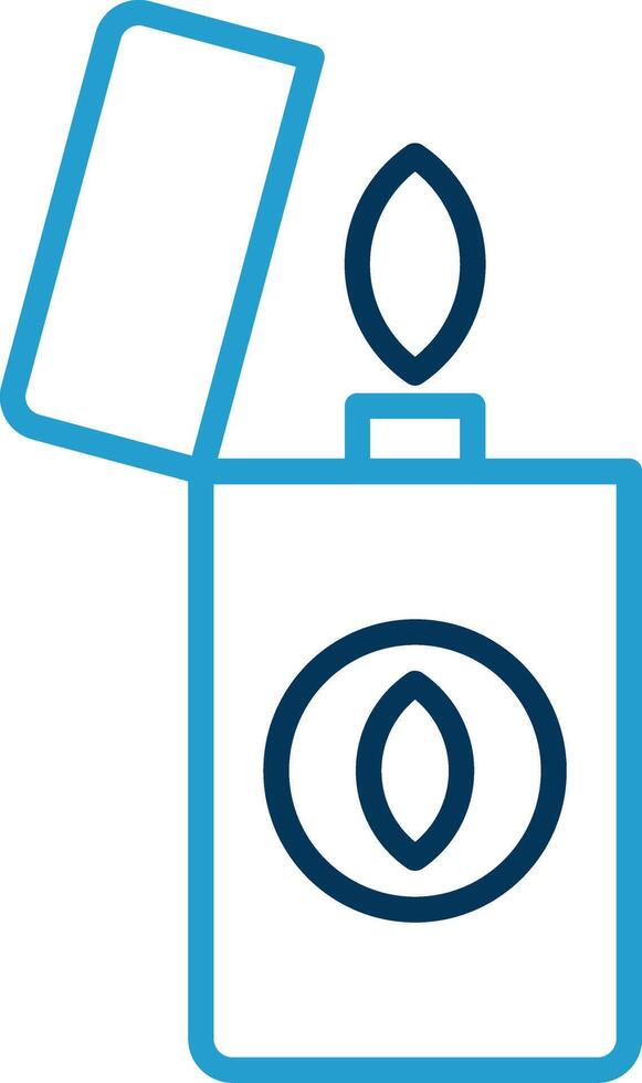 Lighter Line Blue Two Color Icon vector
