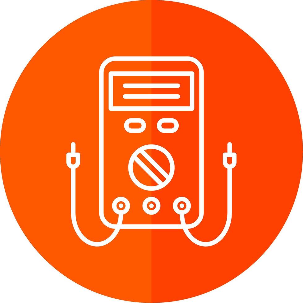 Multimeter Line Yellow White Icon vector