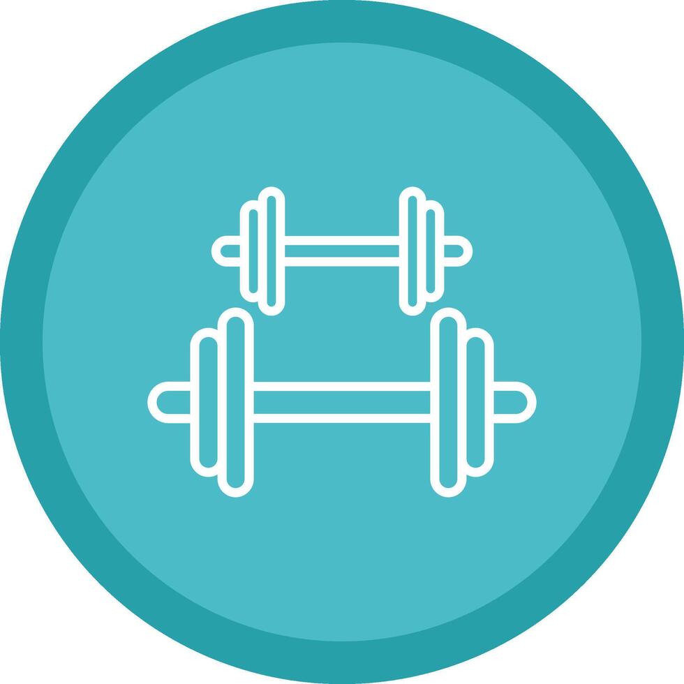 Dumbbell Line Multi Circle Icon vector