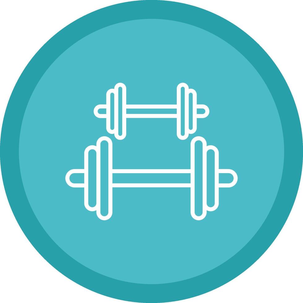 Dumbbell Line Multi Circle Icon vector