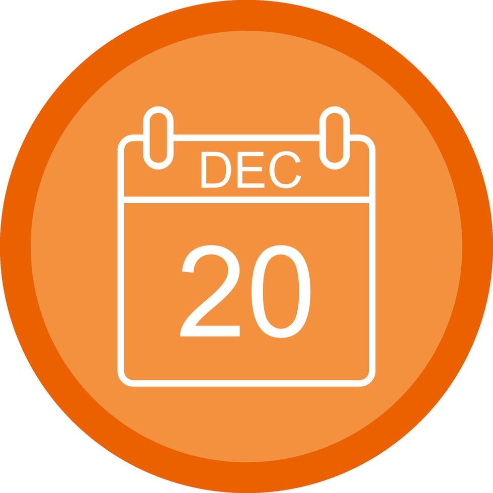 December Line Multi Circle Icon vector