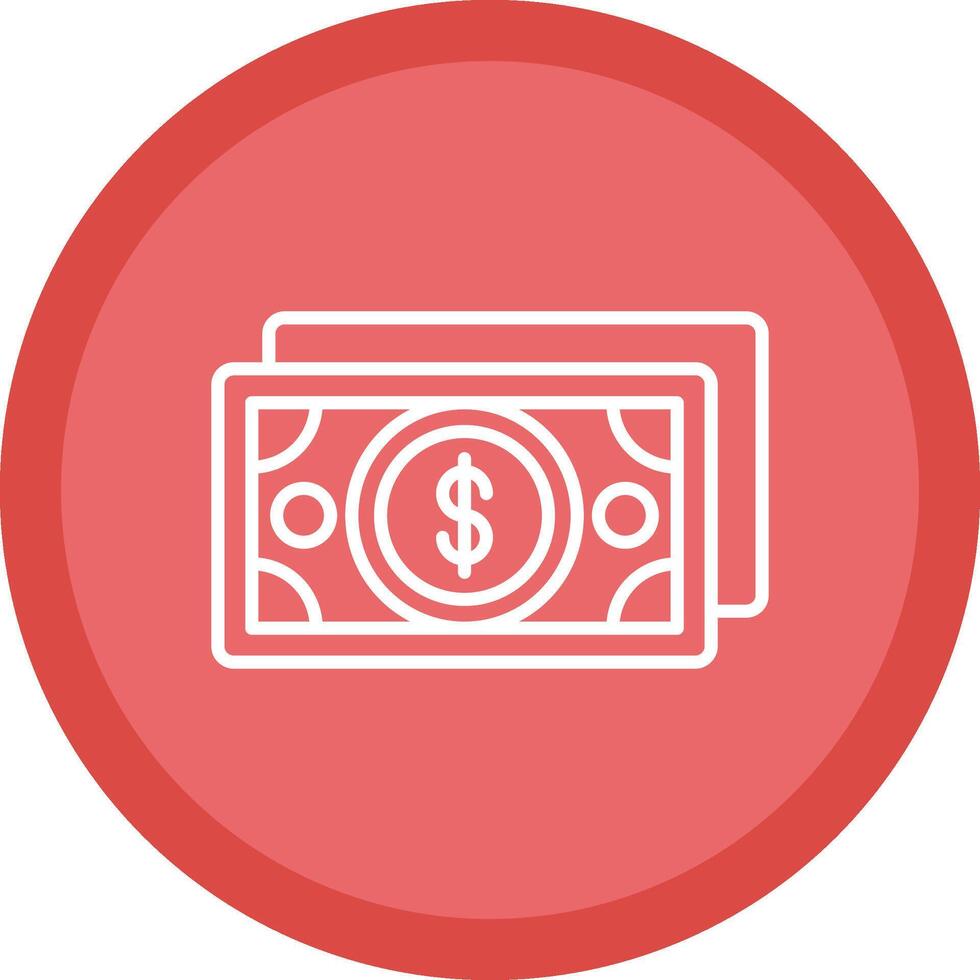 Money Line Multi Circle Icon vector