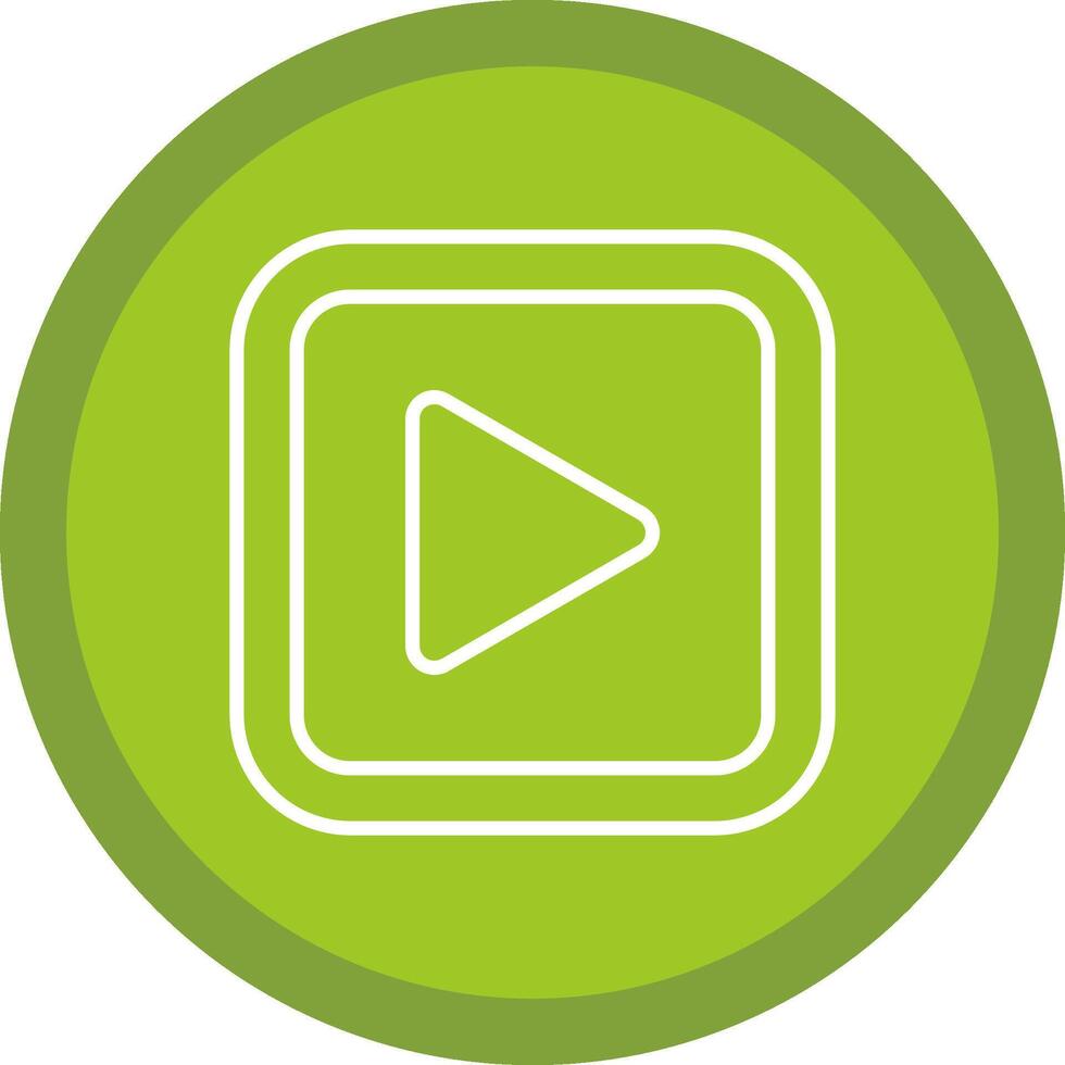 Play Line Multi Circle Icon vector