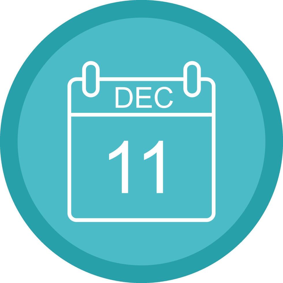 December Line Multi Circle Icon vector