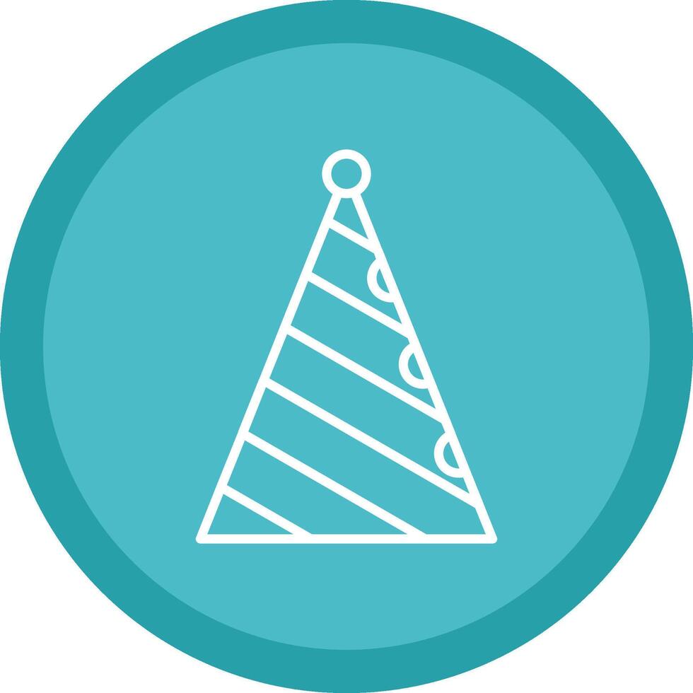 Hat Line Multi Circle Icon vector
