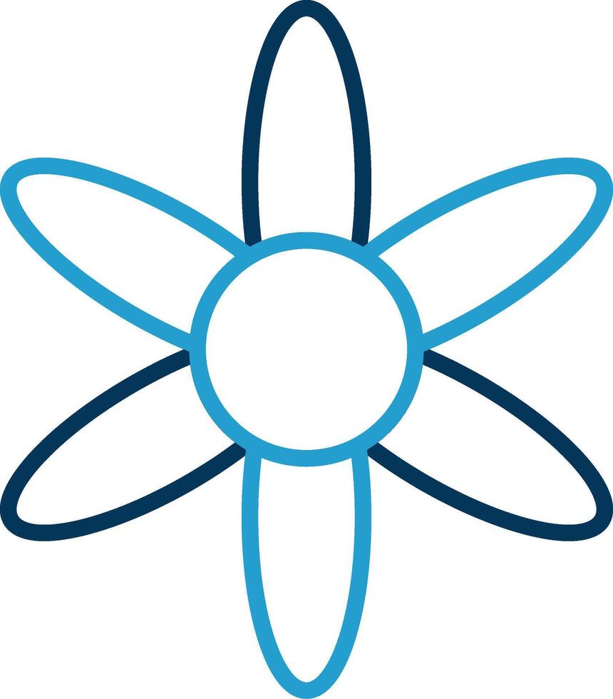 Amaryllis Line Blue Two Color Icon vector
