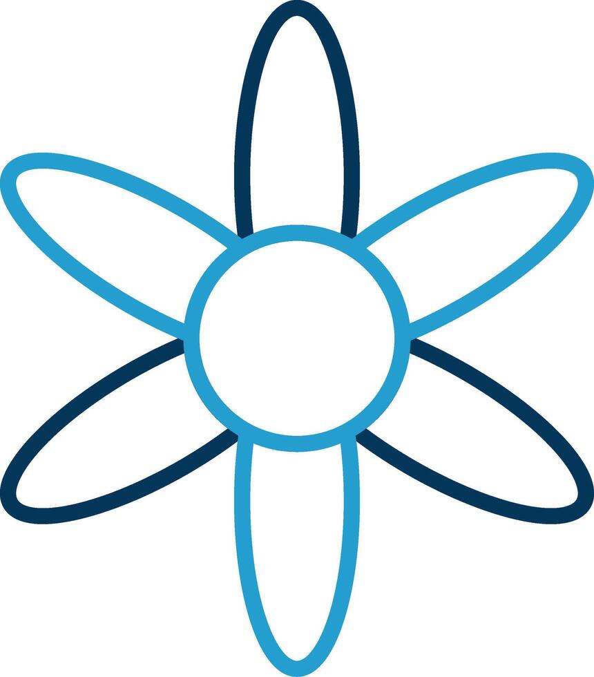 Amaryllis Line Blue Two Color Icon vector