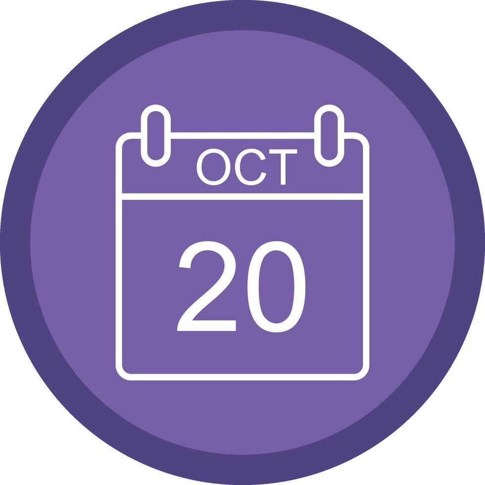 October Line Multi Circle Icon vector