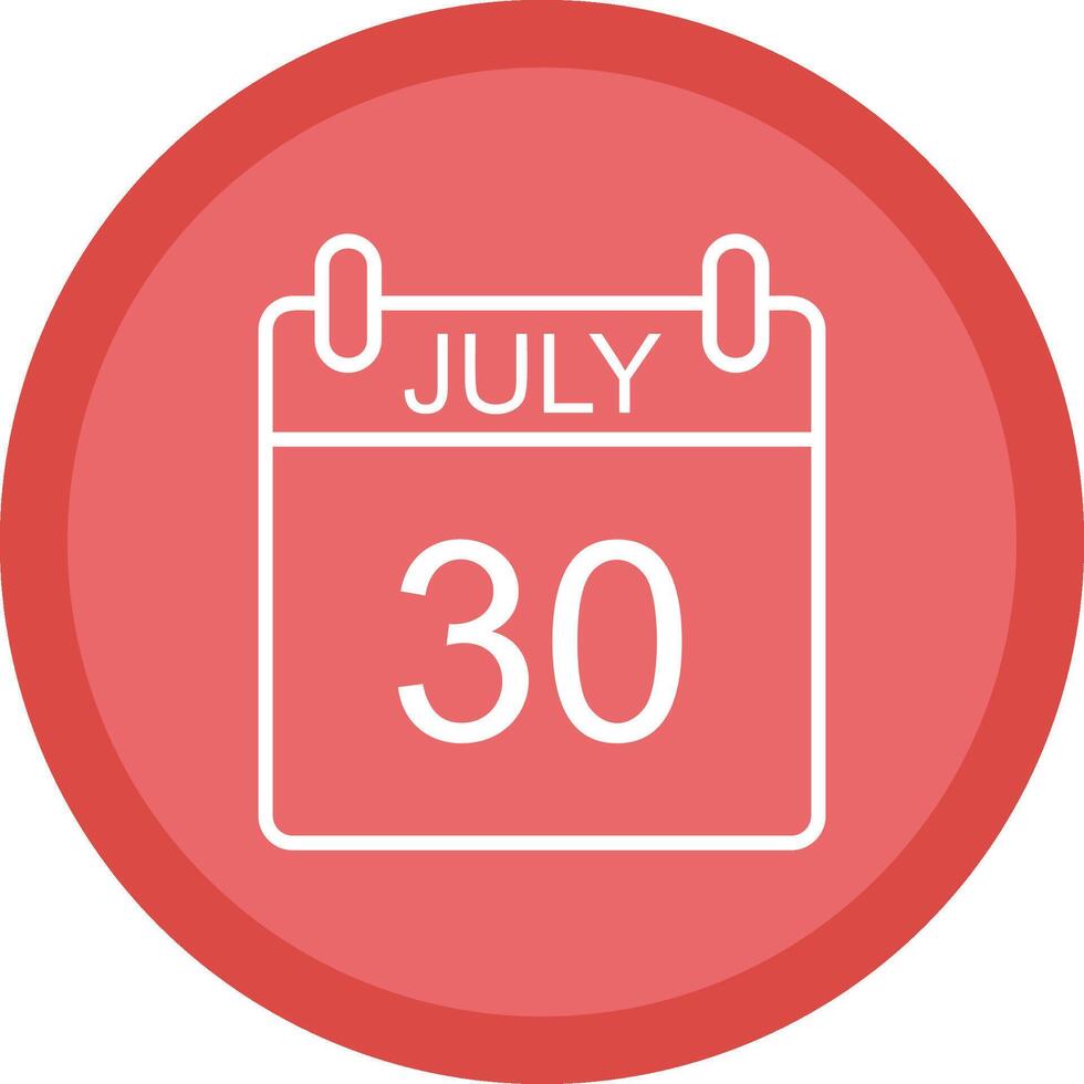 July Line Multi Circle Icon vector