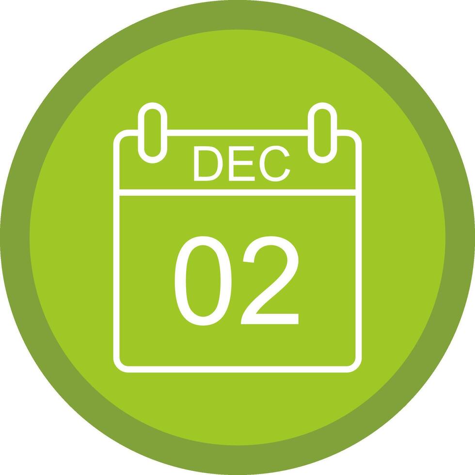 December Line Multi Circle Icon vector