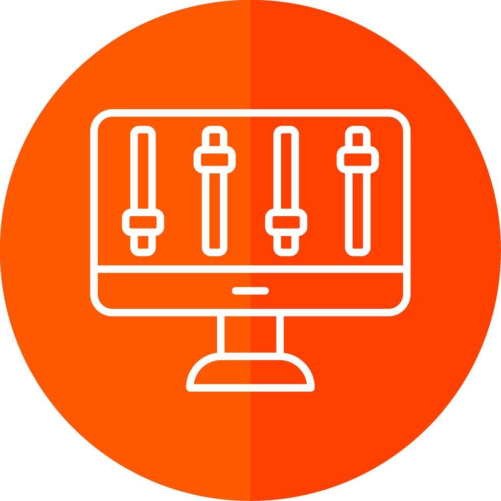 Computer control Line Red Circle Icon 44189591 Vector Art at Vecteezy