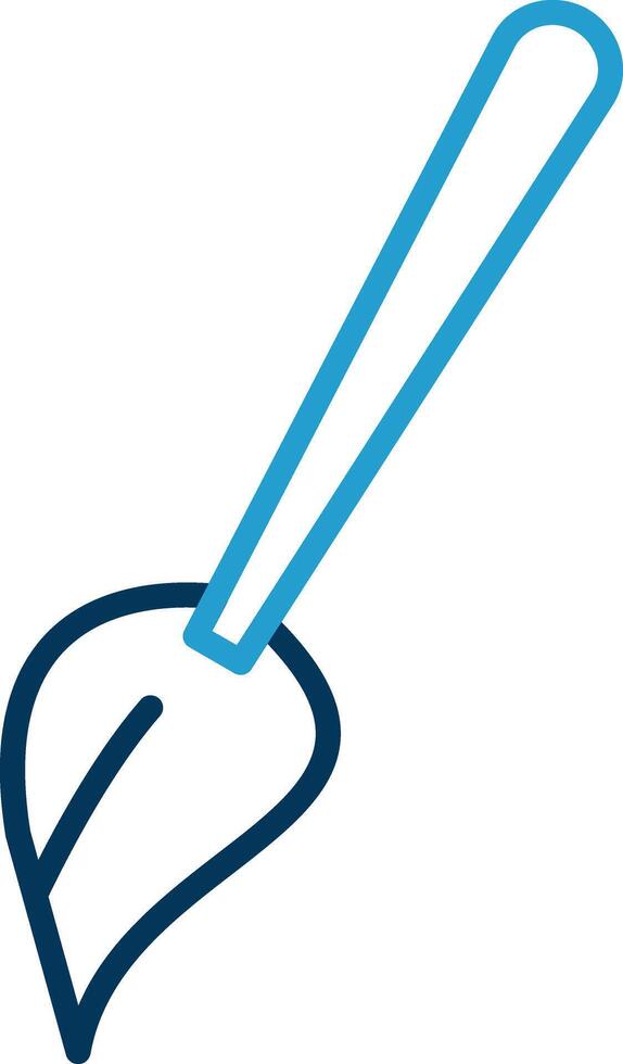 Brush Line Blue Two Color Icon vector