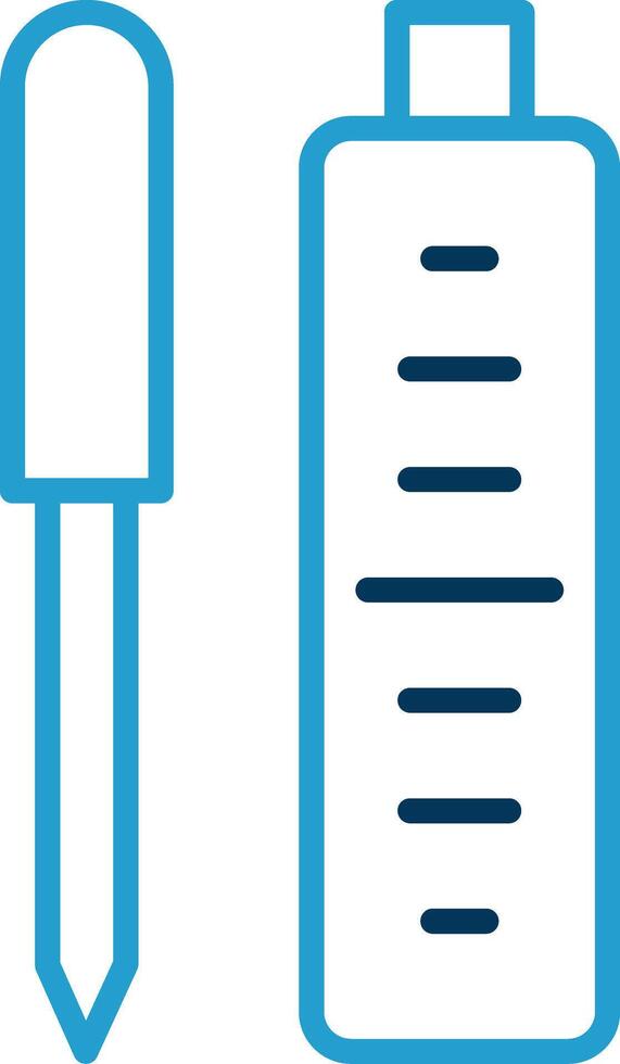 Lipgloss Line Blue Two Color Icon vector