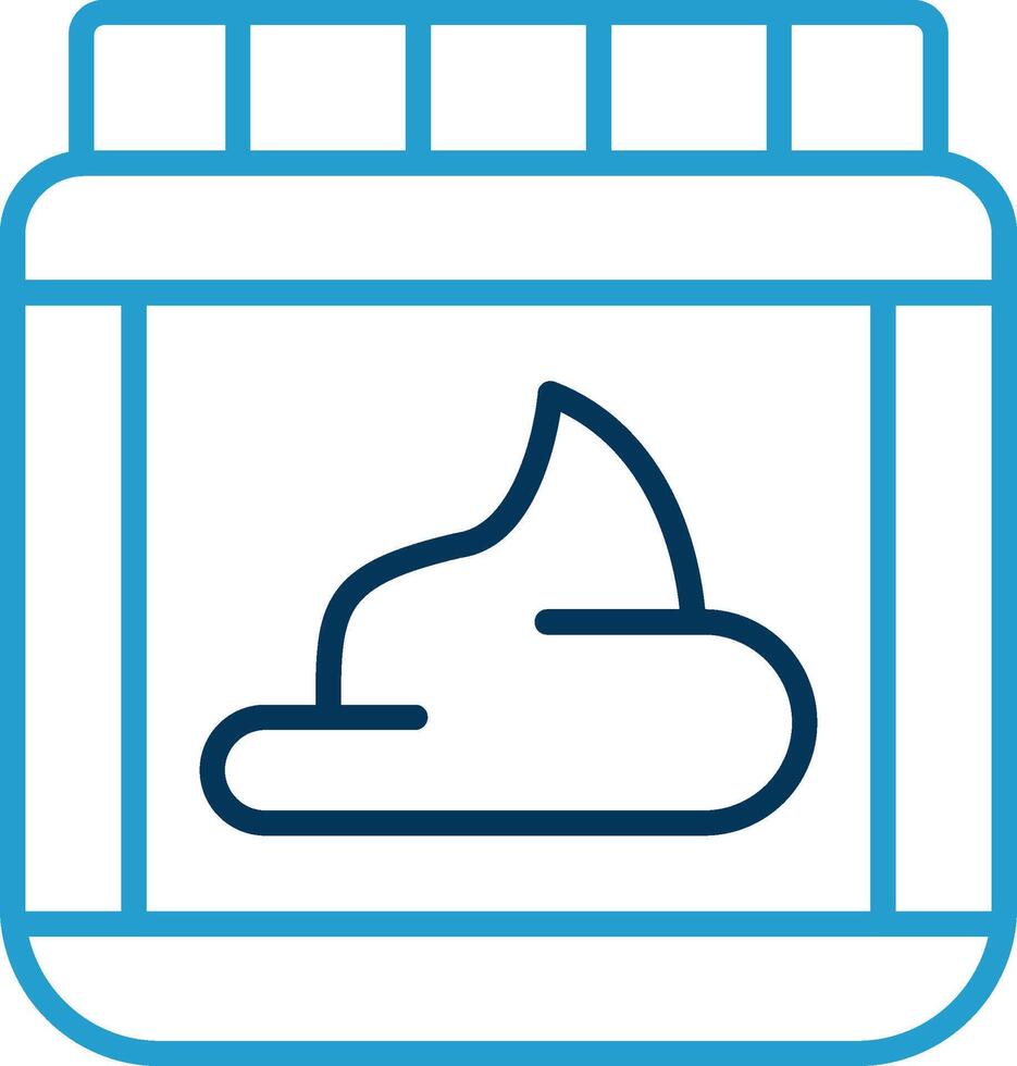 Gel Line Blue Two Color Icon vector
