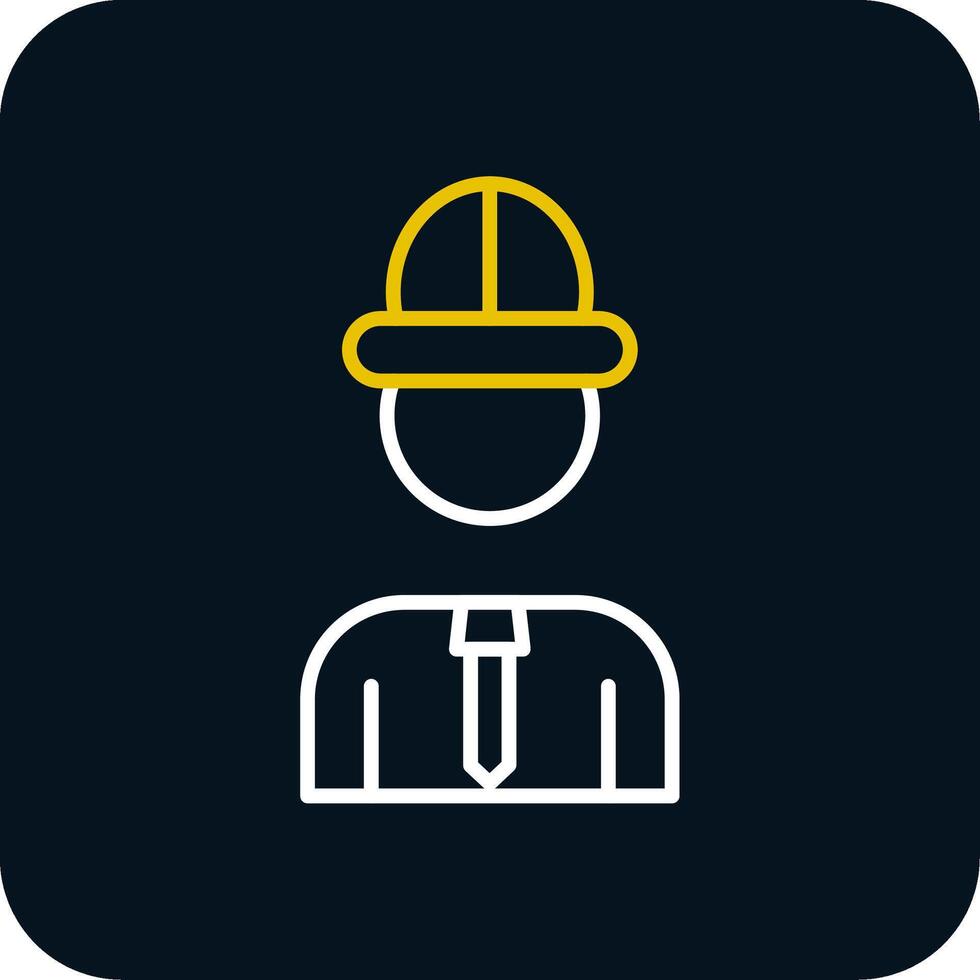 Architect Line Red Circle Icon vector
