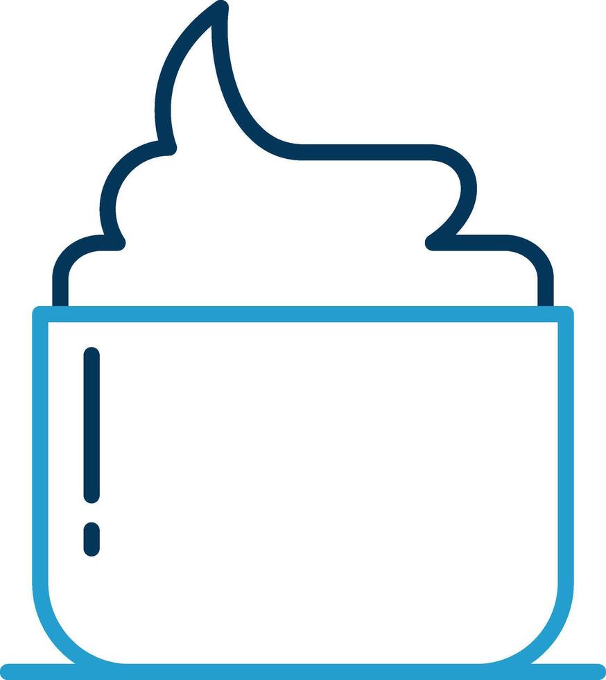 Hair Mask Line Blue Two Color Icon vector