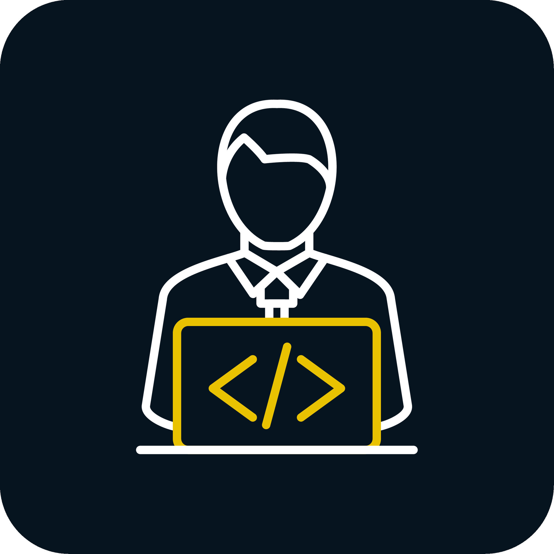 Developer Line Red Circle Icon 44189740 Vector Art at Vecteezy