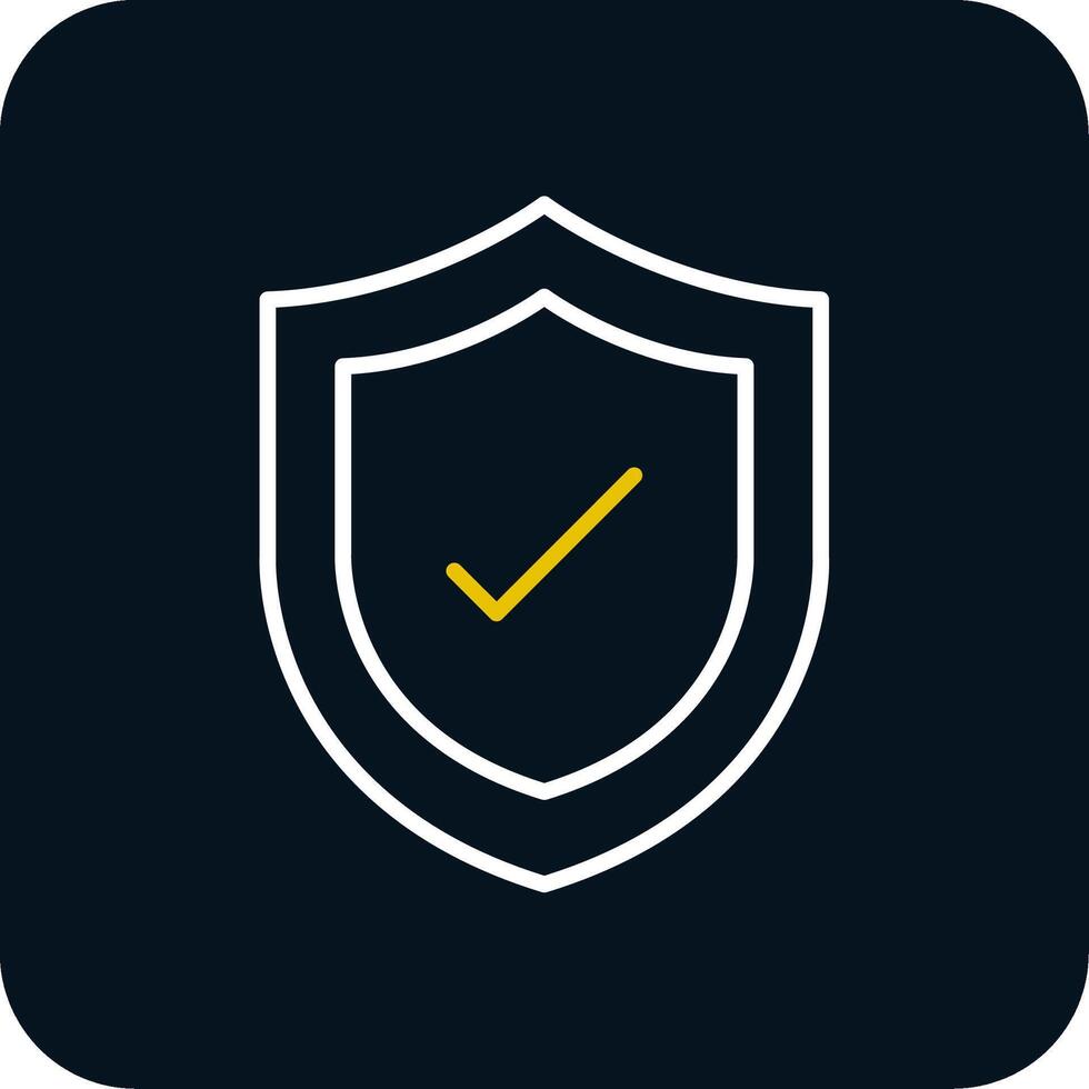 Protection Line Red Circle Icon vector