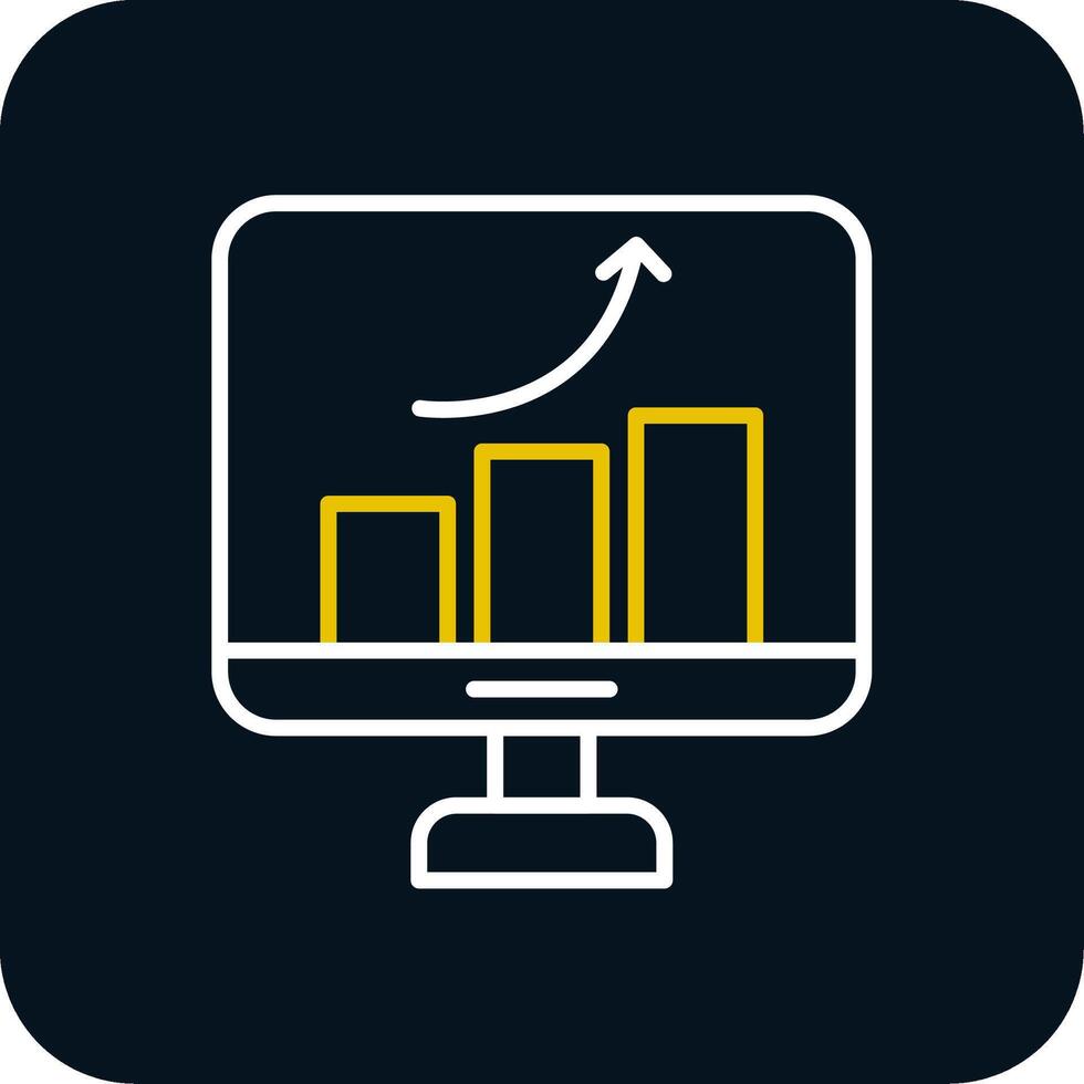 Improvement Line Red Circle Icon vector