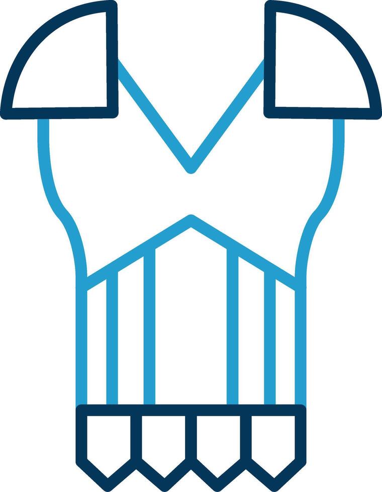 Armour Line Blue Two Color Icon vector