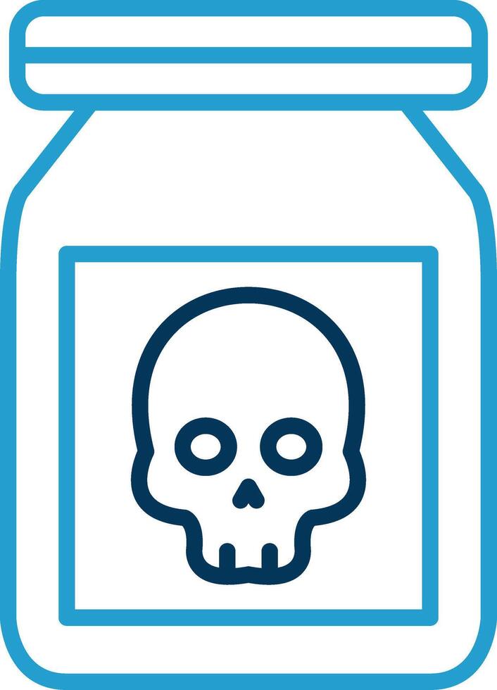 Chemical Line Blue Two Color Icon vector