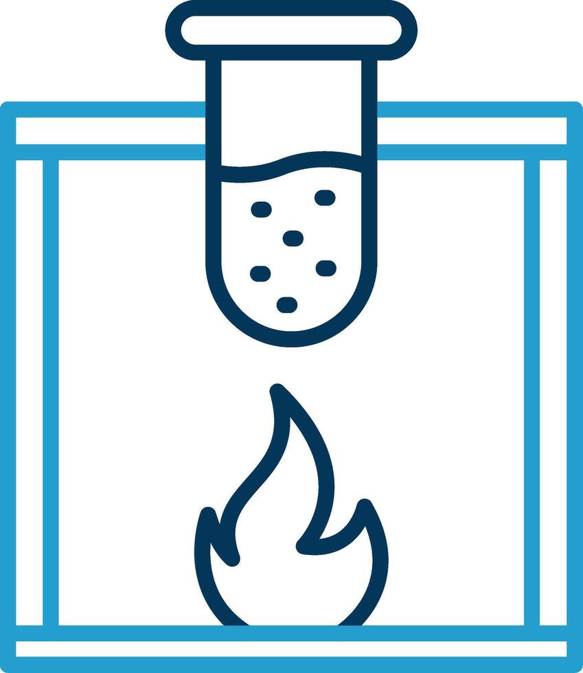 Chemical Line Blue Two Color Icon vector