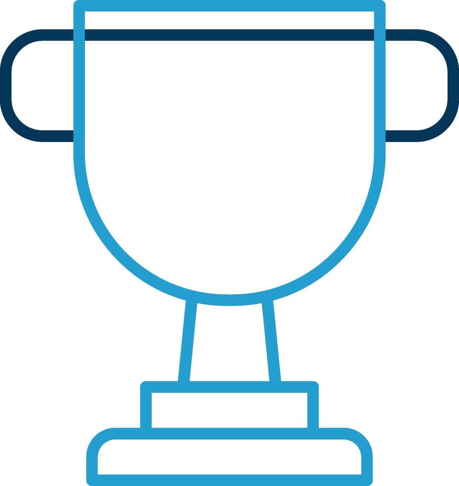 Trophy Line Blue Two Color Icon vector