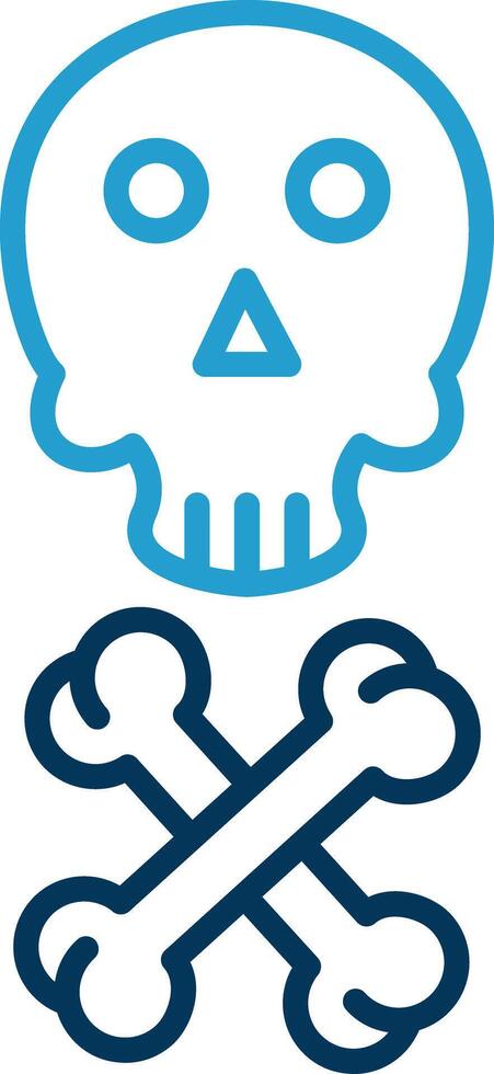 Death Line Blue Two Color Icon vector