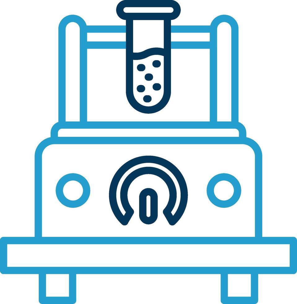 Measuring Device Line Blue Two Color Icon vector