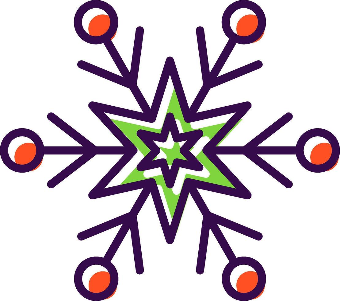 Snowflake filled Design Icon vector