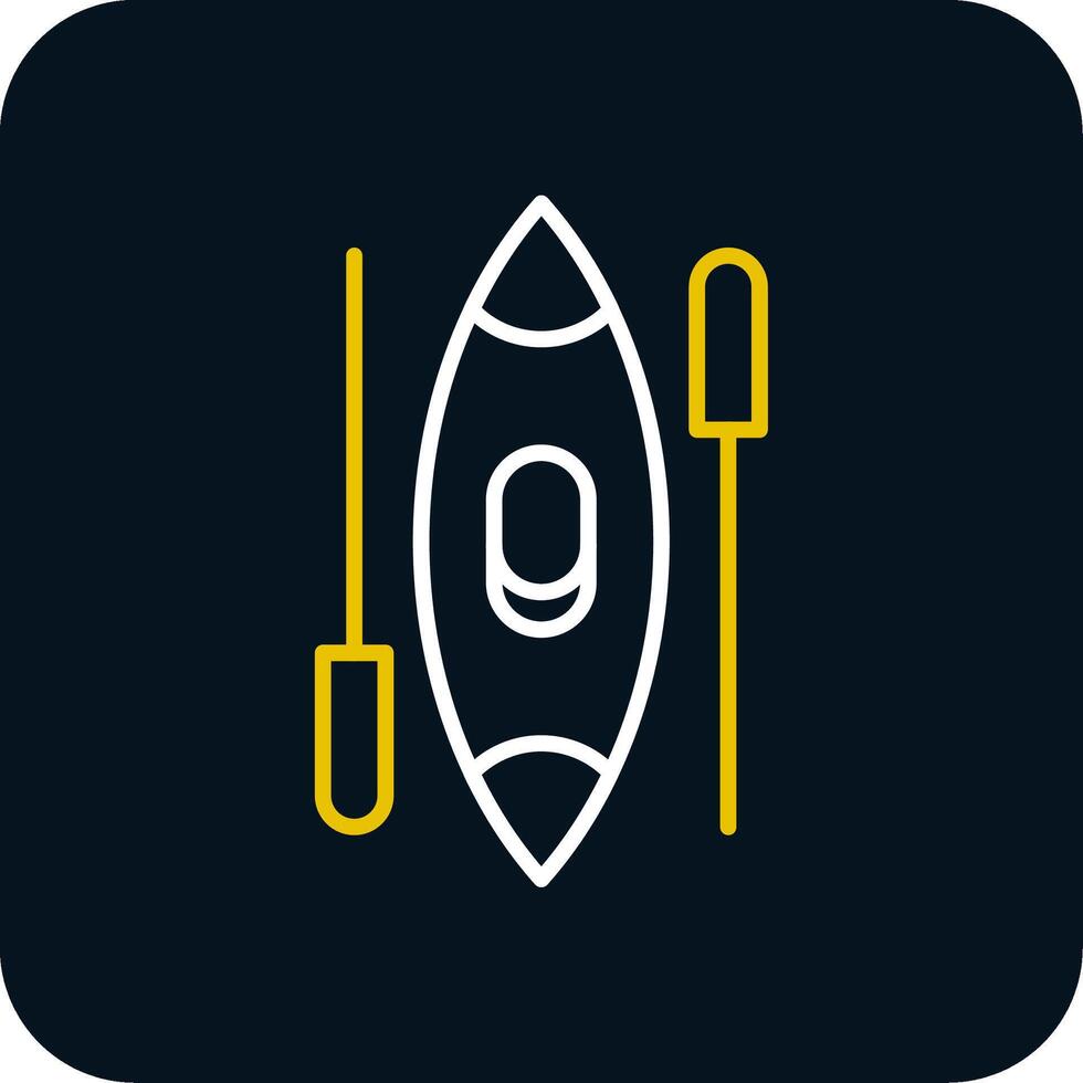 Canoe Line Red Circle Icon vector