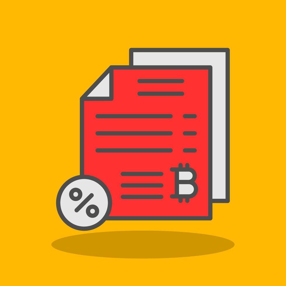 Taxes Taxes Filled Shadow Icon vector