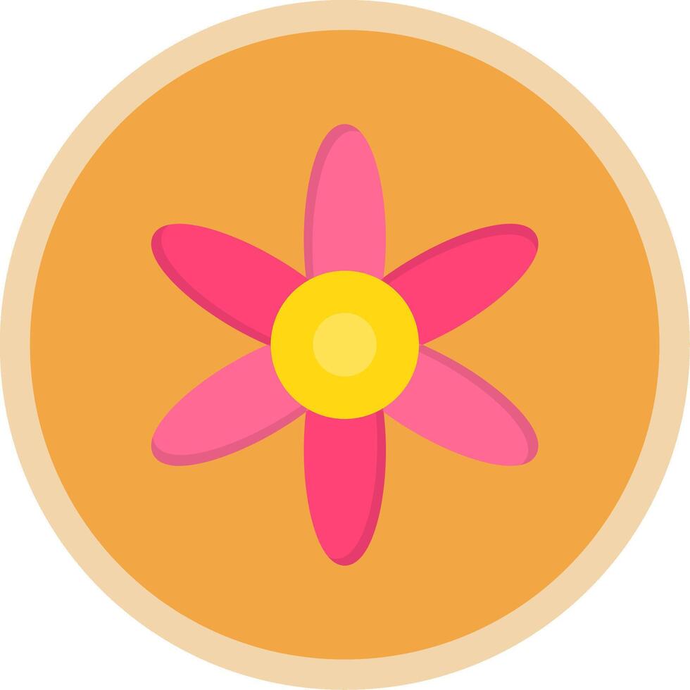 Amaryllis Flat Multi Circle Icon vector
