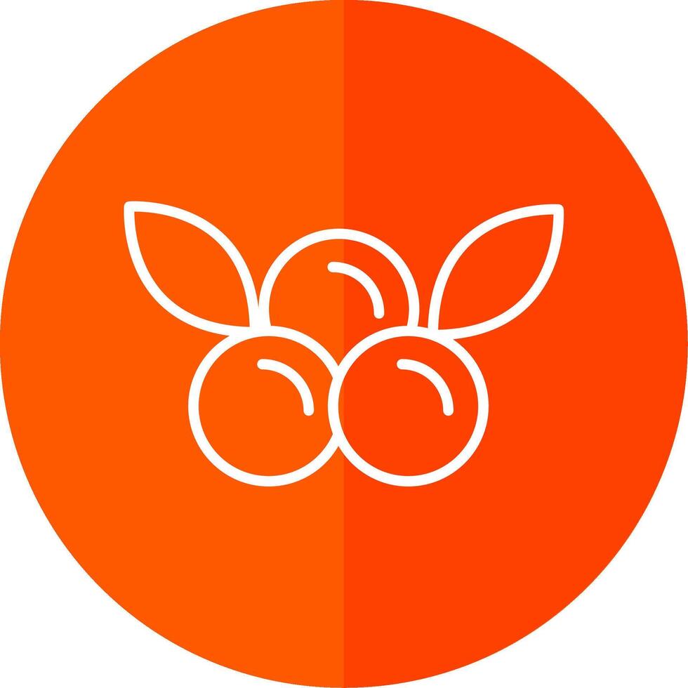 Cranberries Line Yellow White Icon vector