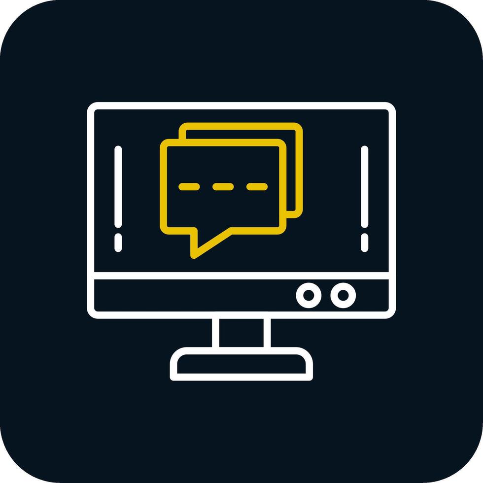 Info Chat Line Red Circle Icon vector
