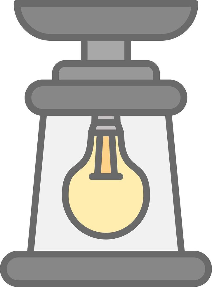 Lantern Line Filled Light Icon vector