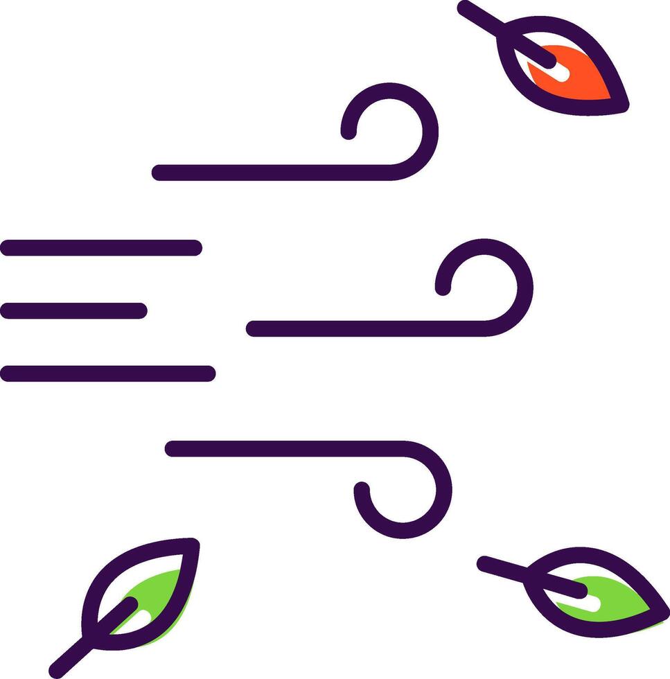Wind filled Design Icon vector