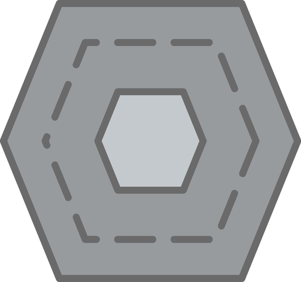 Nut Line Filled Light Icon vector
