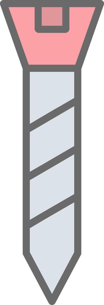 Screw Line Filled Light Icon vector