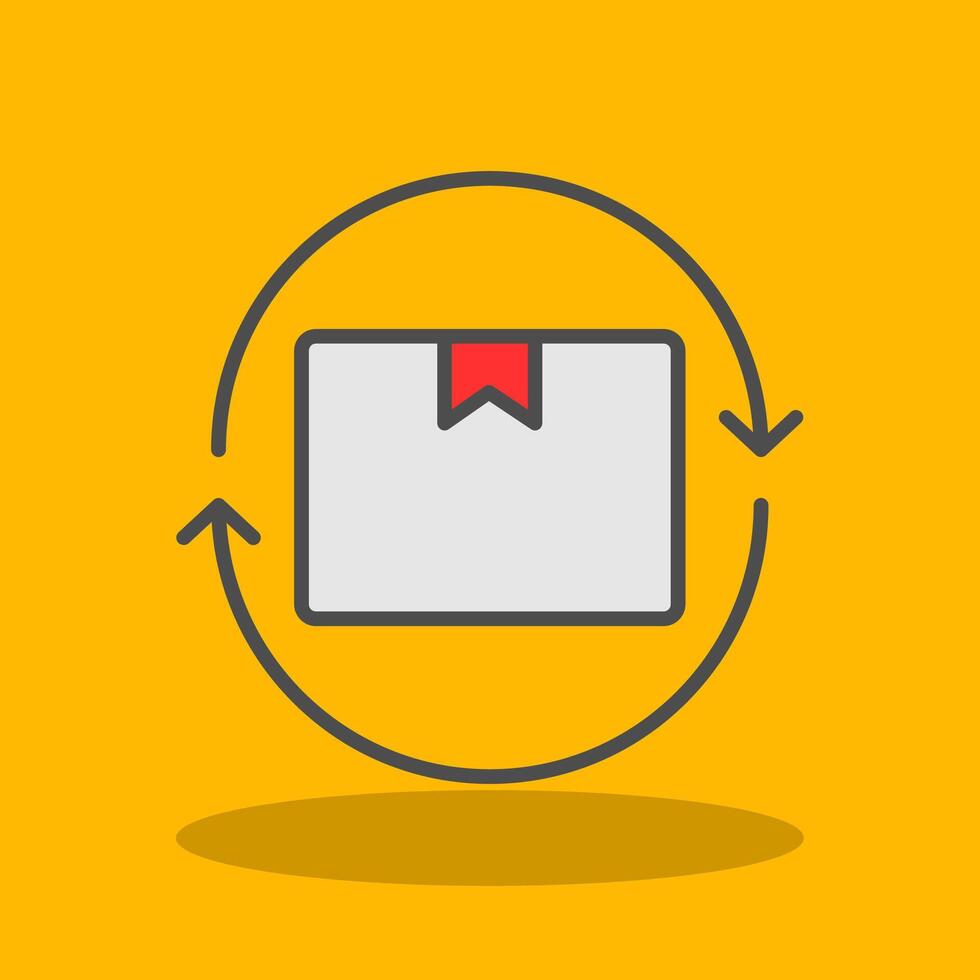 Lifecycle Filled Shadow Icon vector