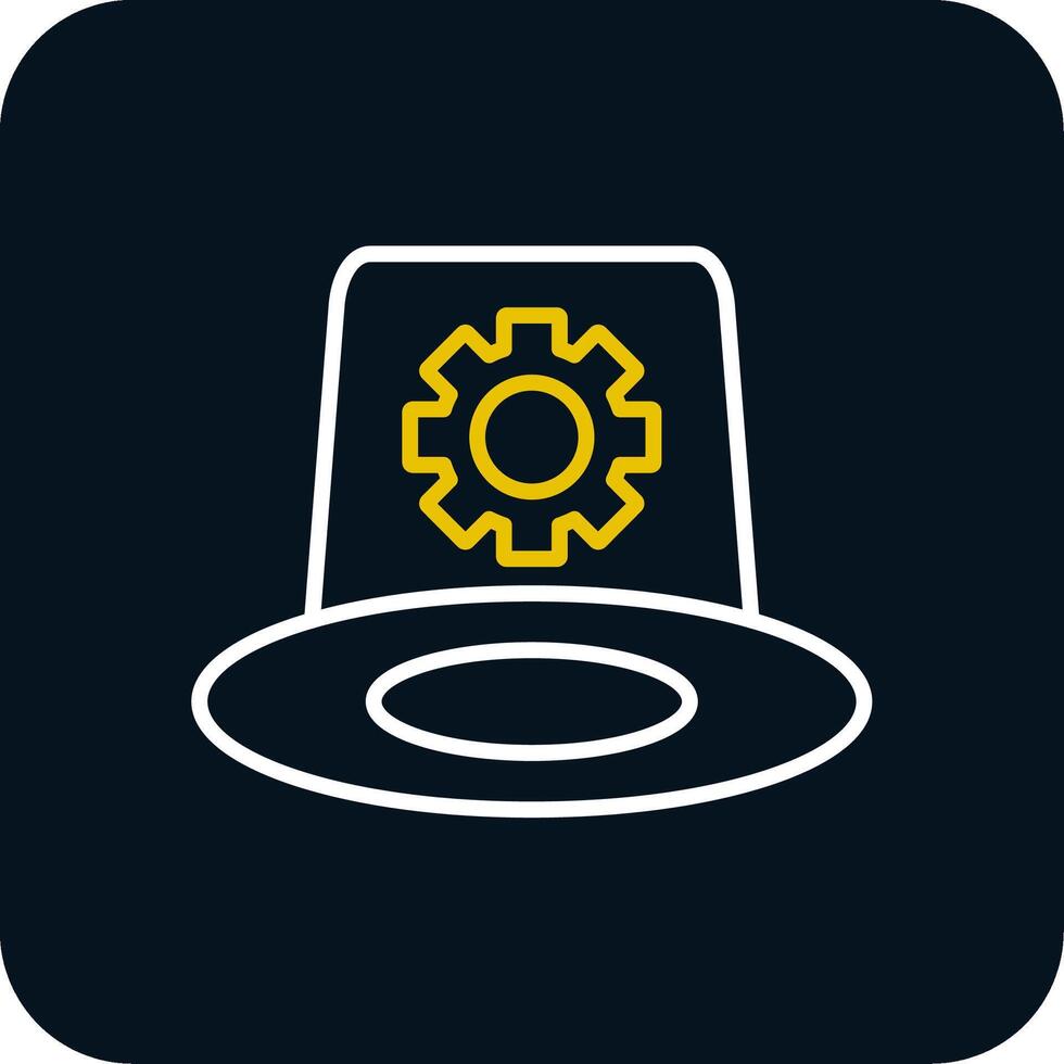Whitehat Line Red Circle Icon vector