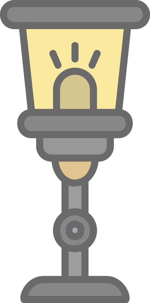 Lamp Line Filled Light Icon vector